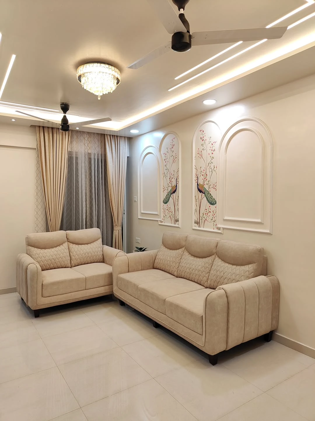 Soft Geometry Living — Ashra Interiors