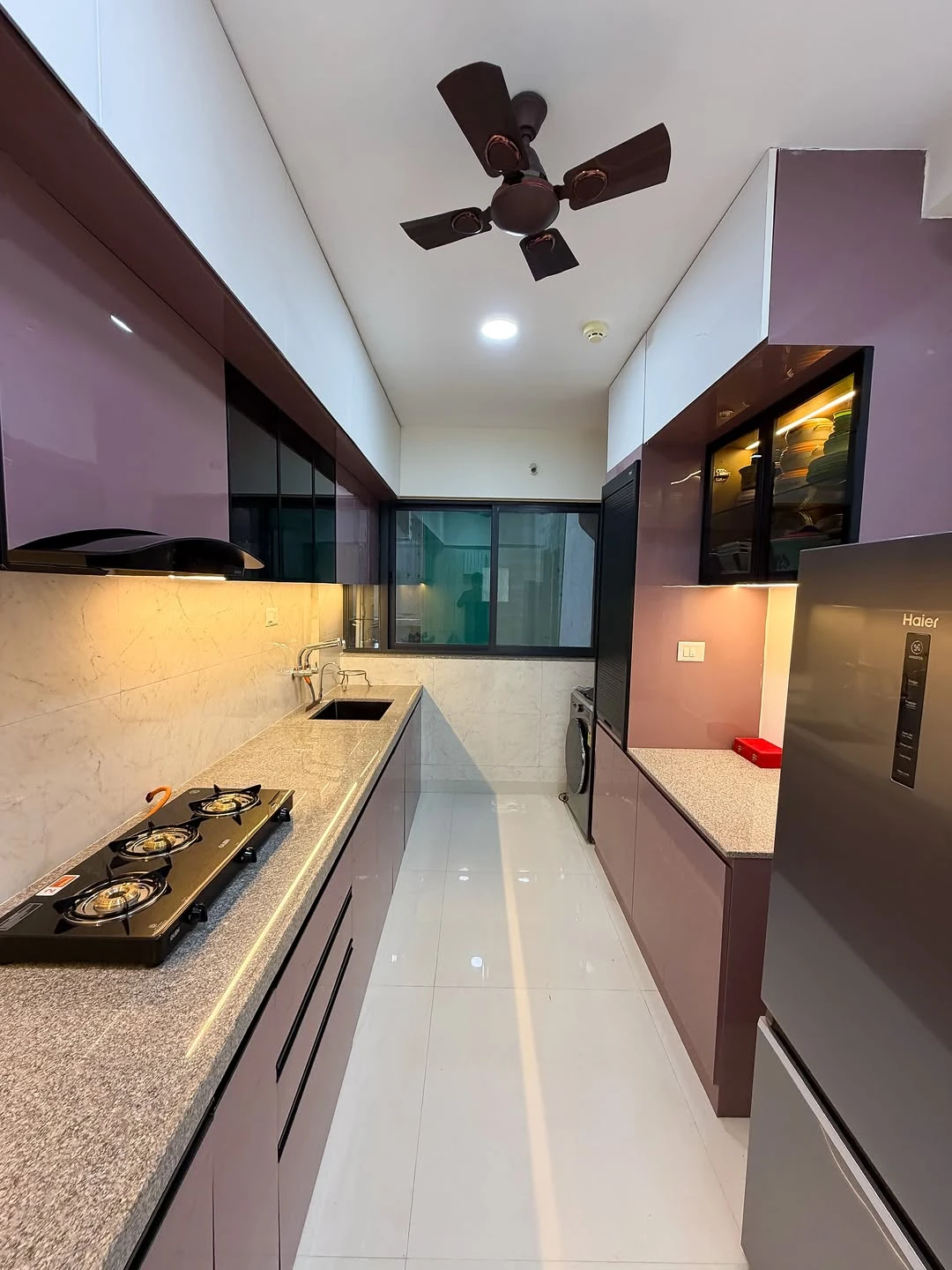 The Sleek Galley Kitchen